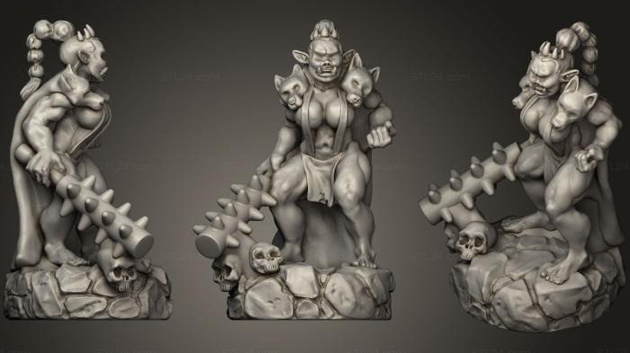 Figurines simple (An Orc Queen, STKPR_0073) 3D models for cnc